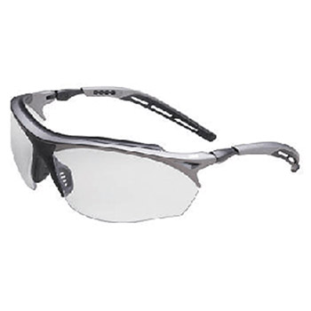 3M 14246-00000 Maxim GT Safety Glasses With Metallic Gray And Black Frame And Clear Polycarbonate Anti-Fog Lens