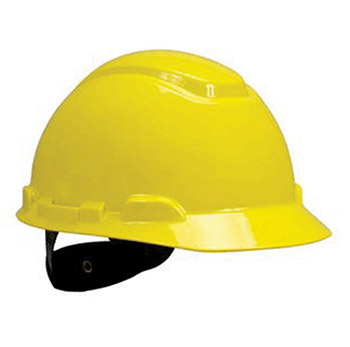 3M 70-0716-1435-1 Bright Yellow H700 Series Class C G And E ANSI Type 1 Polyethylene Hard Hat With 4-Point Ratchet Suspensio
