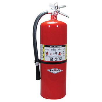 Amerex A61A411 20 Pound Stored Pressure ABC Dry Chemical 10A:120B:C Multi-Purpose Fire Extinguisher For Class A, B And C Fires With Anodized Aluminum Valve, Wall Bracket, Hose And Nozzle