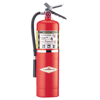 Amerex A61B456 10 Pound Stored Pressure ABC Dry Chemical 4A:80B:C Steel Multi-Purpose Fire Extinguisher For Class A, B And C Fires With Anodized Aluminum Valve, Wall Bracket, Hose And Nozzle