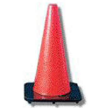 Jackson Safety 3004256 by Kimberly Clark 28" Orange 10# DW Series Traffic Cone With Black Base And 4" And 6" 3M Reflective Collars
