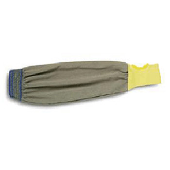 Ansell Edmont 59-406-22 22" Brown And Yellow Light Weight FR Kevlar Flame Retardant Welder's Sleeve With Kevlar Cuff, Per Each