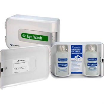 Honeywell Eye Wash Cabinet, Smart Compliance Complete, 2-32 oz Plastic Eyewash Bottle, Wall Mountable, Per Ea