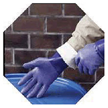 SHOWA Best Nitrile Gloves Size 8 Blue NSK 24 14in Cotton Interlock NSK24-08