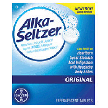 Bayer 54605 Original Alka-Seltzer Effervescent Tablets (72 Tablets Per Box)
