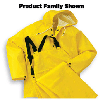 Bata Shoe 76032-3X Bata/Onguard 3X Yellow Webtex .65mm Ribbed PVC On Polyester Webtex Rain Jacket With Storm Front Closure And Holder)
