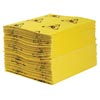 Brady BRDCH100 15" X 19" SPC Yellow 1-Ply Meltblown Polypropylene Dimpled Perforated Full Size Heavy Weight Sorbent Pad