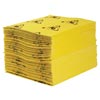 Brady BRDCH200 15" X 19" SPC Yellow 1-Ply Polypropylene Perforated Heavy Weight Sorbent Pad, Perforated Every 7.5"