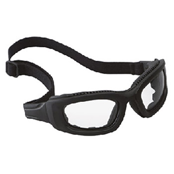 Aearo 3M 40698-00000 Maxim 2X2 Impact Goggles With Black Nylon Dual Lens Frame Clear Anti-Fog Lens Elastic Band And Air Bladde