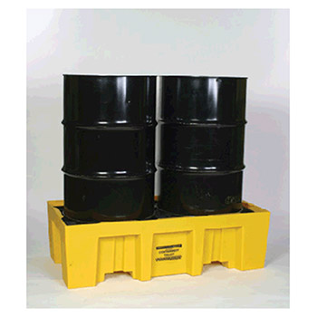 Eagle 1620 Two Drum Polyethylene Spill Control Pallet Unit With Grating And 66 Gallon Spill Capacity 51" X 26 1/4"