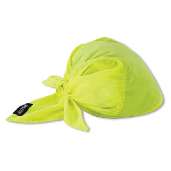 Ergodyne 12586 Chill-Its Hi-Vis Lime 6710CT Evaporative Cooling Triangle Hat With Cooling Towels