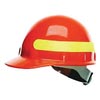 Fibre-Metal by Honeywell FIBE2RW46A009 Hi-Viz Orange Class E Type I SuperEight Thermoplastic Cap Style Hard Hat With 8-Point Ratchet Suspension And Yellow Reflective Tape