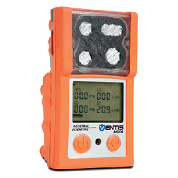 Industrial Scientific VTS-K1032111101 Safety Orange Ventis M X4 Portable Combustible Gases Oxygen And Carbon Monoxide Monitor