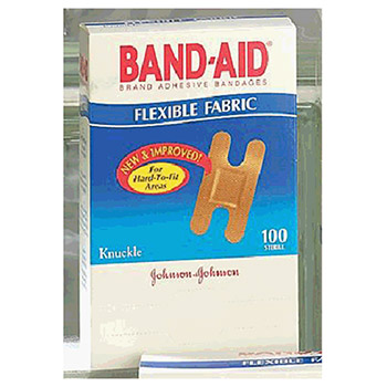 Johnson & Johnson Band-Aid Flexible Fabric Knuckle Adhesive Bandage (100 Per Box)
