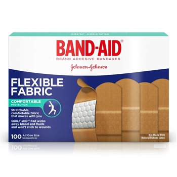 Johnson & Johnson 1in X 3in Band Aid Flexible Fabric Strip 4444