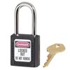 Master Lock M19410BLK Black 1 1/2" X 1 3/4" Zenex Thermoplastic Lightweight Safety Lockout Padlock With 1/4" X 1 1/2" Shackle 