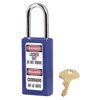 Master Lock M19411BLU Blue 1 1/2" X 3" Zenex Thermoplastic Bilingual Lightweight Safety Lockout Padlock With 1/4" X 1 1/2" Shackle 