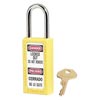 Master Lock M19411YLW Yellow 1 1/2" X 3" Zenex Thermoplastic Bilingual Lightweight Safety Lockout Padlock With 1 1/2" Shackle 