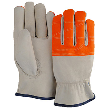 Majestic Cold Weather Gloves Drivers Goat Keystone Thmb HV Orange 1554HVO