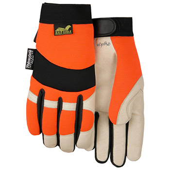 Majestic Leather Palm Gloves Beige Pig Hi Vis Back Thinsulate 2152THV