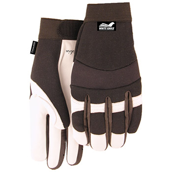 Majestic Leather Palm Gloves White Goat Knit Back Thinsulate 2153T
