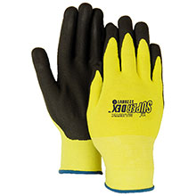 Majestic Nitrile Gloves Micro Foam Black HV Yellow 3228HVY