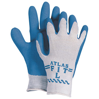 Majestic Coated Gloves Atlas 300 Rubber Palm Knit 3385