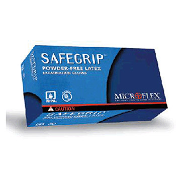 Microflex Medical Gloves Large Blue 11.8in SafeGrip 11.4 mil Premium SG-375-L