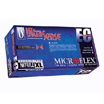 Microflex USE-880-S Small Blue 11.4" UltraSense EC 4.7 mil Nitrile Ambidextrous Non-Sterile Powder-Free Disposable Gloves