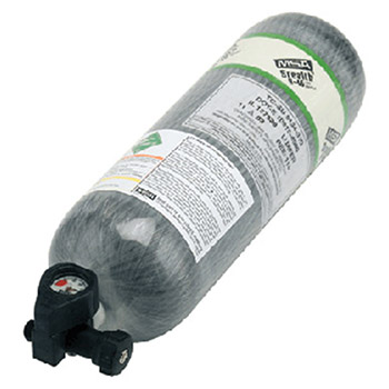 MSA 10035644 4500 PSI Stealth H-45 Low-Profile Carbon-Wrapped Oxygen Cylinder With 45-Minute NIOSH Service Rating Life
