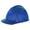 MSA MSA475380 Blue Class E Type I TopGard Polycarbonate Slotted Style Hard Cap With Fas-Trac Ratchet Suspension