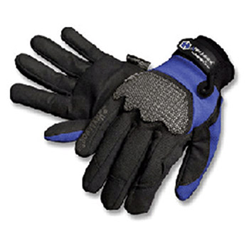 HexArmor 4018-S Small Black And Blue Ultimate L5 SuperFabric Mechanic's Style Cut Resistant Gloves With Hook And Loop