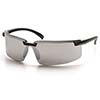 Pyramex Safety Glasses Surveyor Frame Black Silver Mirror SB6170S