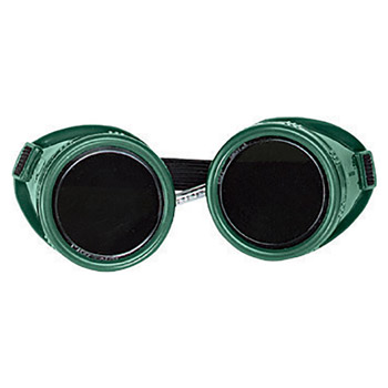Radnor RAD64005080 Welding Goggles With Green Hard Plastic Frame And Shade 5 Green 50mm Round Lens