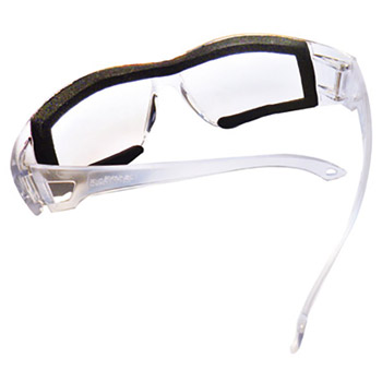 Radnor RAD64051212 Classic Series Safety Glasses With Clear Frame And Foam Lined Clear Polycarbonate Anti-Scratch Lens