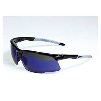 Radnor RAD64051546 QuartzSight5 Safety Glasses With Black Frame And Blue Mirror Lens