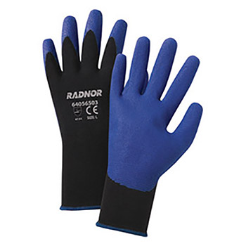 Radnor Black Air Infused PVC Palm Coated Gloves RAD64056503 Large
