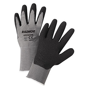 Radnor Gray Latex Palm Coated Gloves WIth 13 RAD64056508 Large