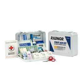 Radnor 64058052 25 Person Weatherproof First Aid Kit In Metal Case, Per Each