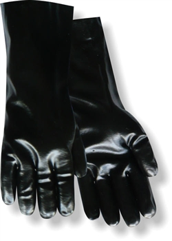 Red Steer Gloves Black PVC coated Coated Gloves B-12-L