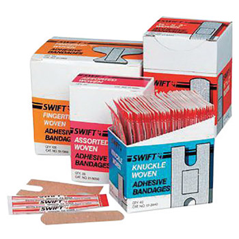 Swift First Aid SH4016433 3/4" X 3" Regular Woven Strip Adhesive Bandage 