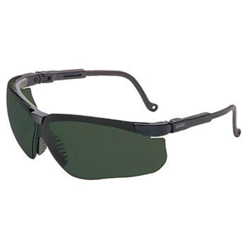 Uvex UVXS3208 By Honeywell Genesis Safety Glasses With Black Polycarbonate Frame And Shade 5.0 Polycarbonate Ultra-dura Anti-Scratch Hard Coat Lens