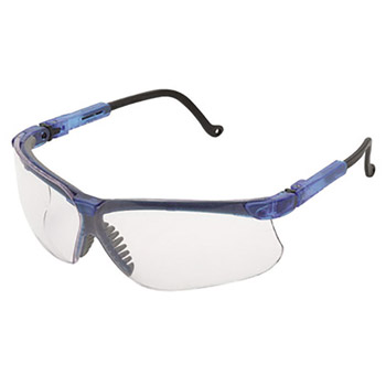 Uvex UVXS3240X By Honeywell Genesis Safety Glasses With Vapor Blue Polycarbonate Frame And Clear Polycarbonate treme Anti-Fog Lens