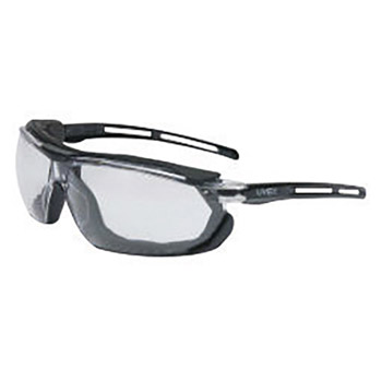 Uvex UVXS4040 by Honeywell Tirade Sealed Safety Glasses With Gloss Black Polycarbonate Frame And Clear Polycarbonate tra Anti-Fog Lens
