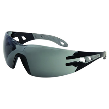 Uvex UVXS4131D By Honeywell S4131D Pheos Safety Glasses With Black And Gray Frame And Gray Dura-streme Anti-Fog Hard Coat Lens