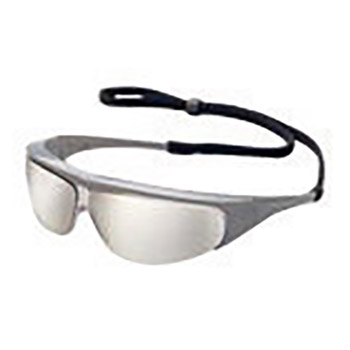North by Honeywell WLS11150360 Millennia Safety Glasses With Silver Nylon Frame, Clear Polycarbonate Ultra-dura Anti-Scratch Lens And Breakaway Neck Cord