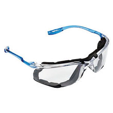 3M 3MR11872-00000 Virtua CCS Safety Glasses With Blue And Clear Polycarbonate Frame, Clear Polycarbonate Anti-Fog Lens And Foam Gasket Attachment