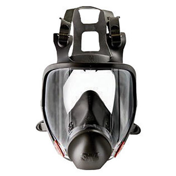 3M 3MR6800 Medium Thermoplastic Elastomer Full Face 6000 Series Reusable Respirator With 4 Point Harness And Bayonet Connection