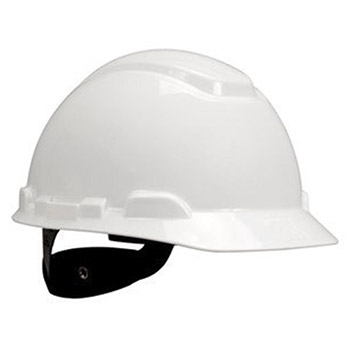 3M 70-0716-1431-0 White H700 Series Class C G And E ANSI Type 1 Polyethylene Hard Hat With 4-Point Ratchet Suspension And Uv