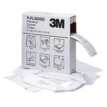 3M 3MRP-FL550DD/T 5" X 50' White Polypropylene And Polyester High Capacity Folded Sorbent, Perforated Every 16"
